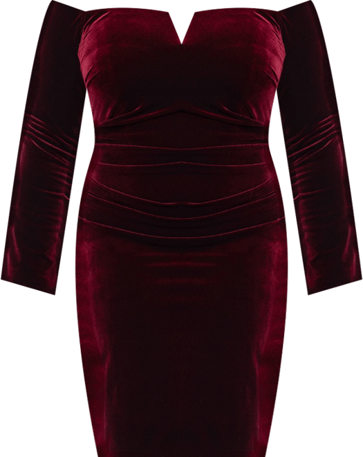 Plus Size Off-Shoulder Short Dress