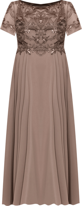 Women's Boat Neck Beaded Dress