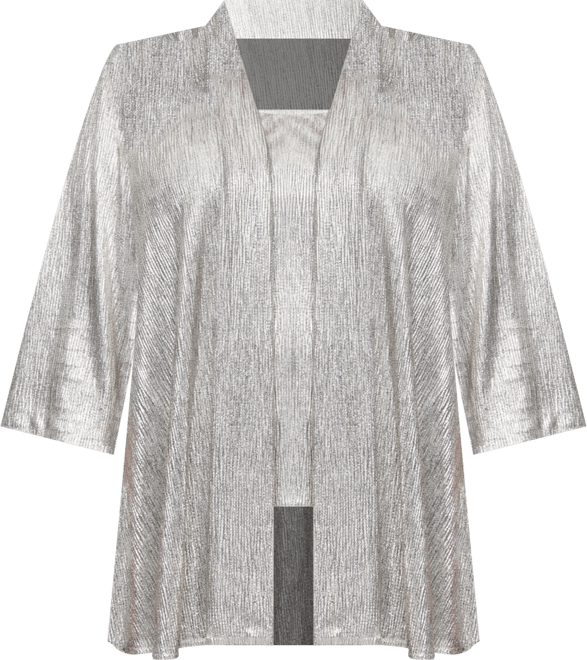 Women's Plus Size Foil Knit Twinset