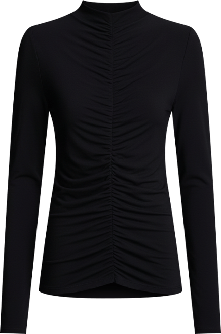 Women's Front Ruched Long Sleeve Top