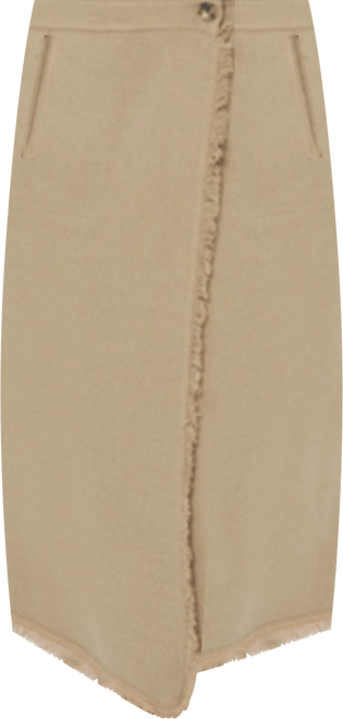 Women's Elyse Fringe Assymetrical Midi Skirt