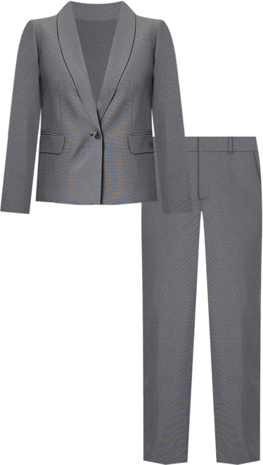 Le Suit Straight Leg Womens 2-pc. Pant Suit, Color: Grey - JCPenney
