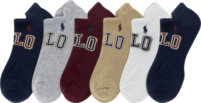Men's 6-Pack Varsity Logo Low Cut Socks
