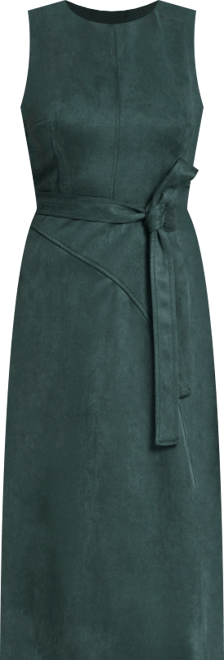 Women's Sleeveless Crew Neck Fit & Flare Dress