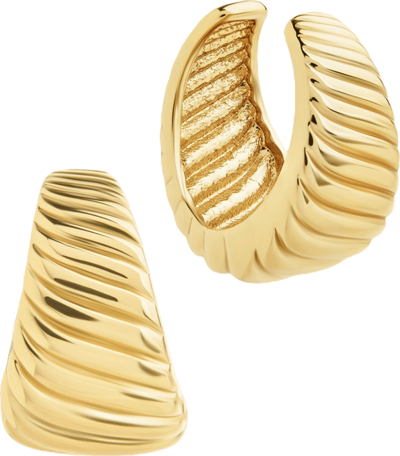 Beth Twisted Croissant Ear Cuff Earrings