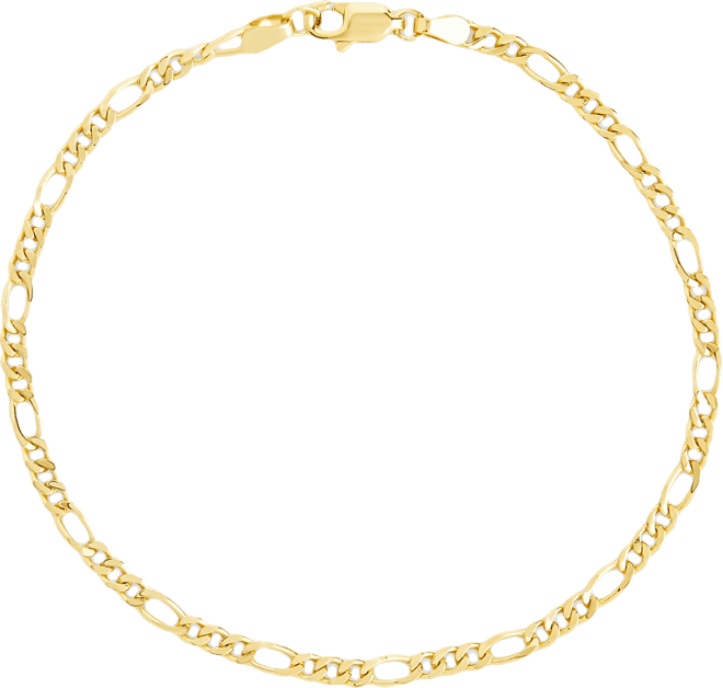 Sterling Silver Figaro Chain Bracelet
