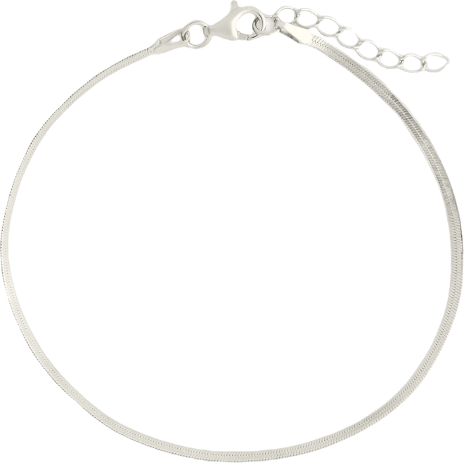 Sterling Silver Herringbone Chain Bracelet