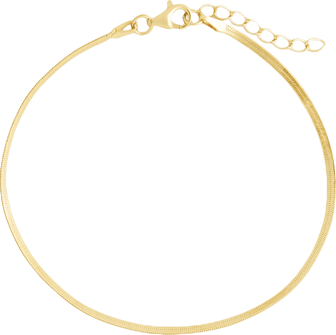 Sterling Silver Herringbone Chain Bracelet