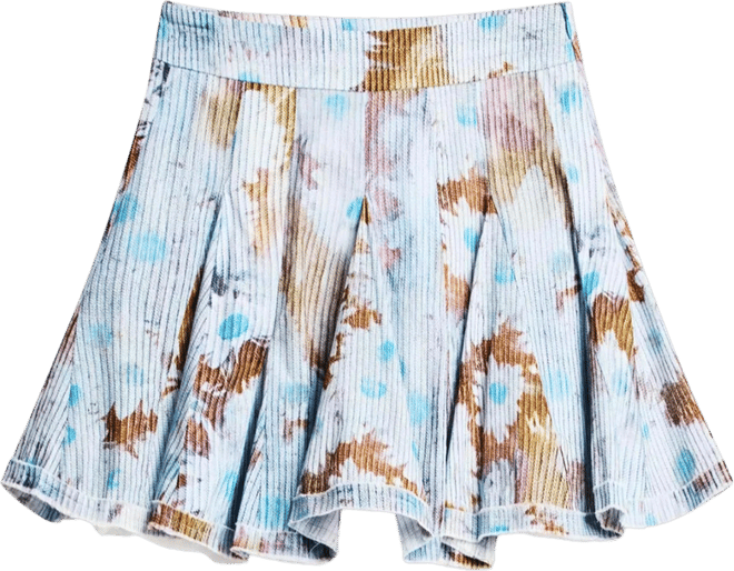 Women's Mini pleated floral skirt