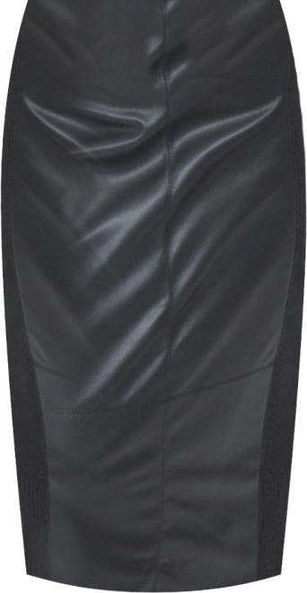 Women's Milan Leather Combo Skirt
