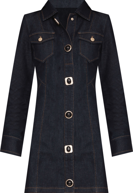 Women's Collared Mini Shirt Dress