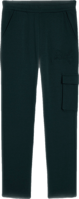 PUMA Essentials Embossed Little Kids' Fleece Cargo Joggers Pant