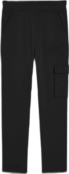 PUMA Essentials Embossed Big Kids' Fleece Cargo Joggers Pant