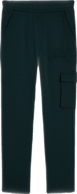 PUMA Essentials Embossed Big Kids' Fleece Cargo Joggers Pant