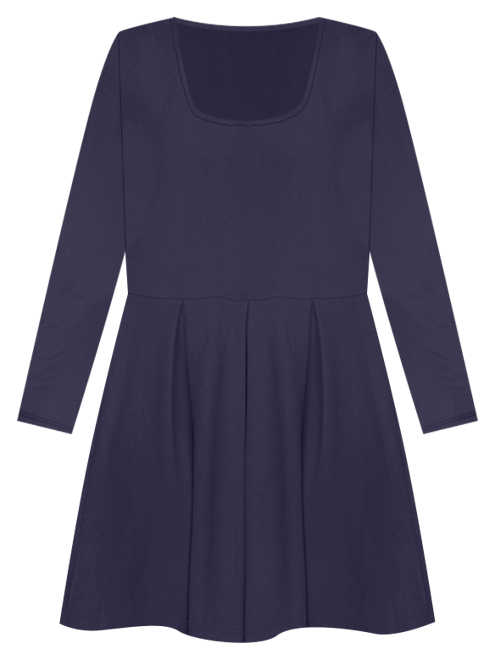 White Mark Womens Long Sleeve Fit + Flare Dress Plus