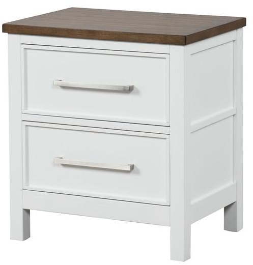 Casainc Two-Tone Nightstand Storage Cabinet