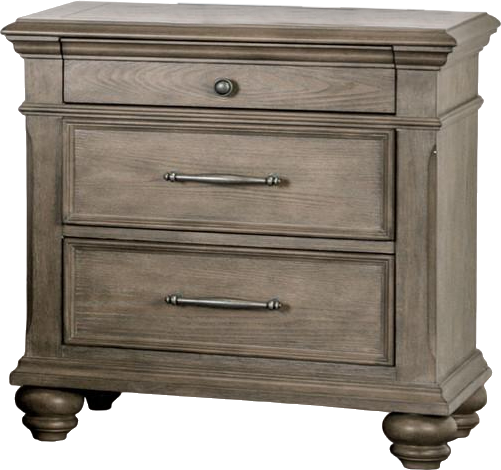 Casainc Weathered Oak Storage Cabinet Nightstand