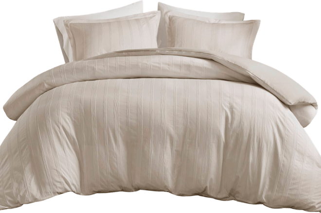 Logan Woven Striped 3-Pc. Duvet Cover Set, Queen