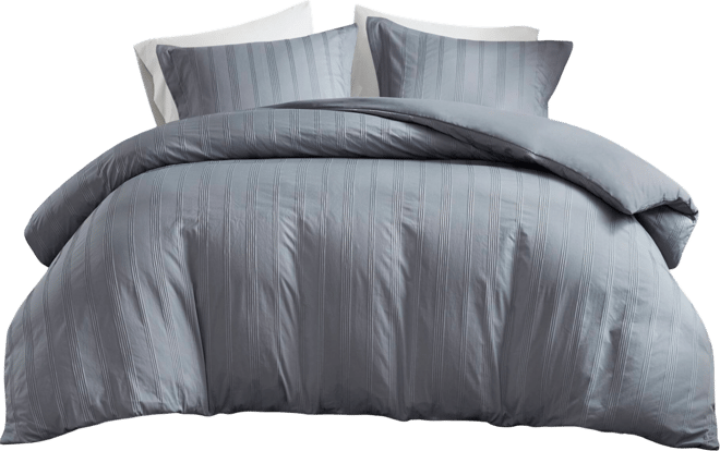 Logan Woven Striped 3-Pc. Duvet Cover Set, Queen