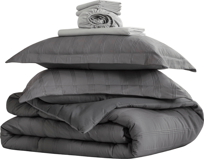 Logan Woven Striped 7-Pc. Comforter Set, Queen