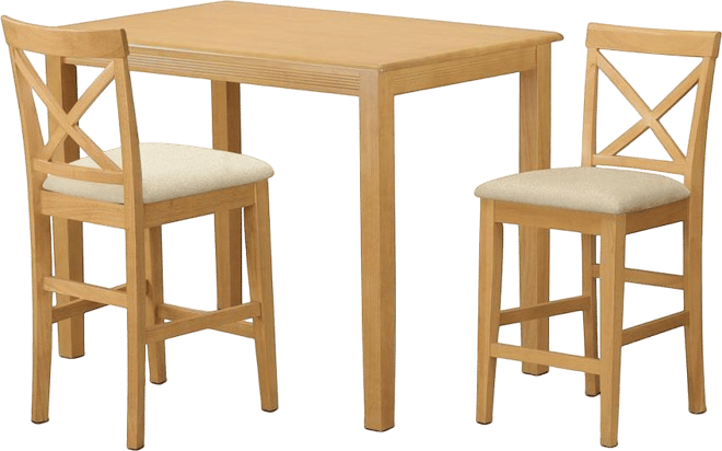 3 Pc counter height Dining set-pub Table and 2 counter height Dining chair