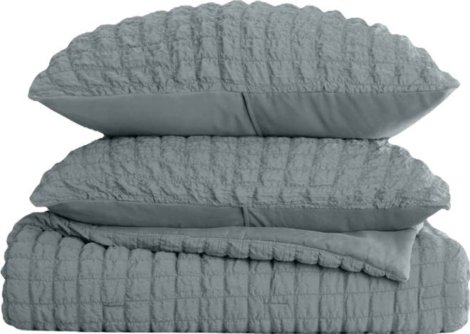 Textured Seersucker Box 3-Pc. Comforter Set, Full/Queen