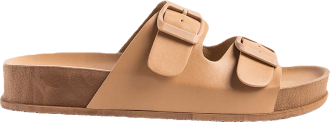 Womens Minata Platform Buckled Slide Sandals