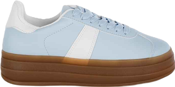 Knockout Faux Leather Lace-Up Sneakers Women