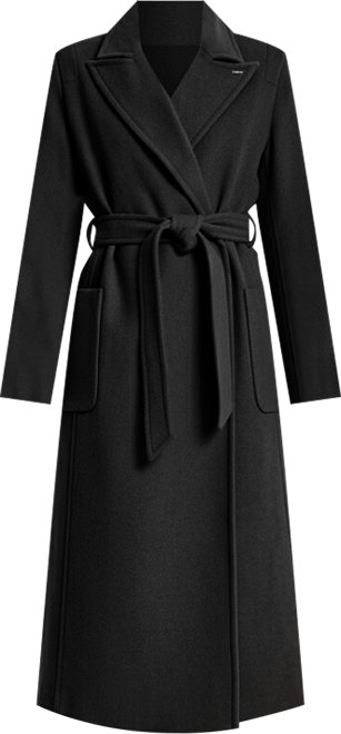 Women's Notch Collar Belted Wrap Coat
