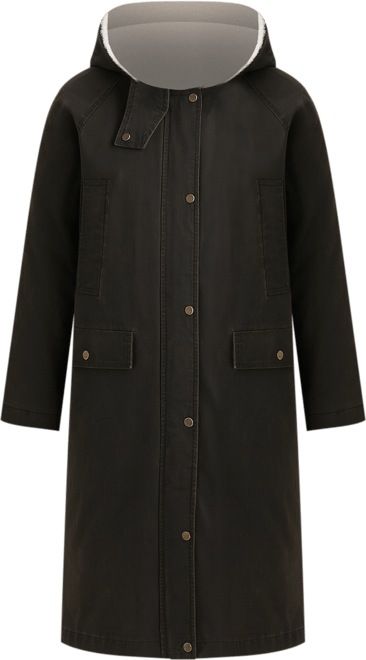 Y’s polyester drape over hood long coat G Star Whistler Recycled Polyester Long Line Padded Coat