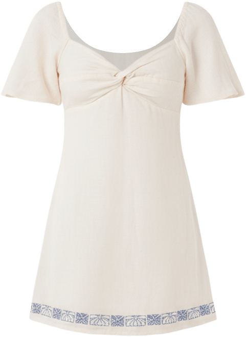 Women's Oceanic Embroidered Short Sleeve Dress