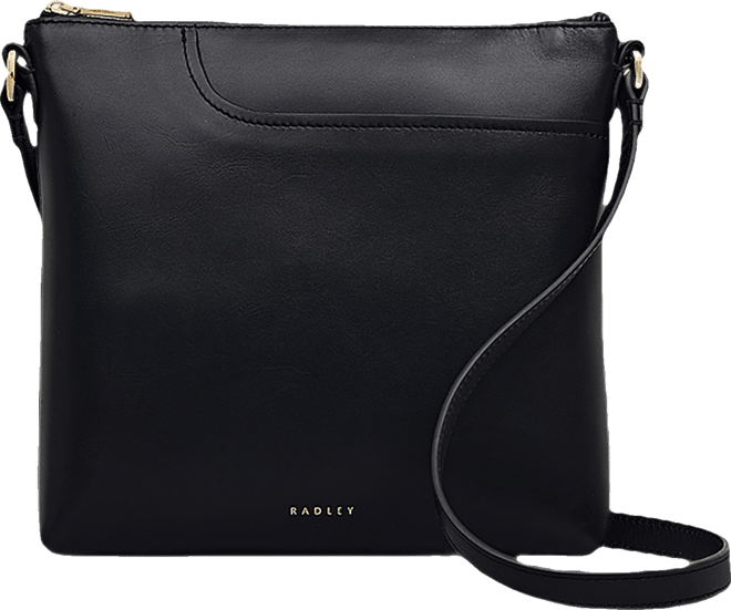 Pockets Small Leather Zip Top Crossbody Bag