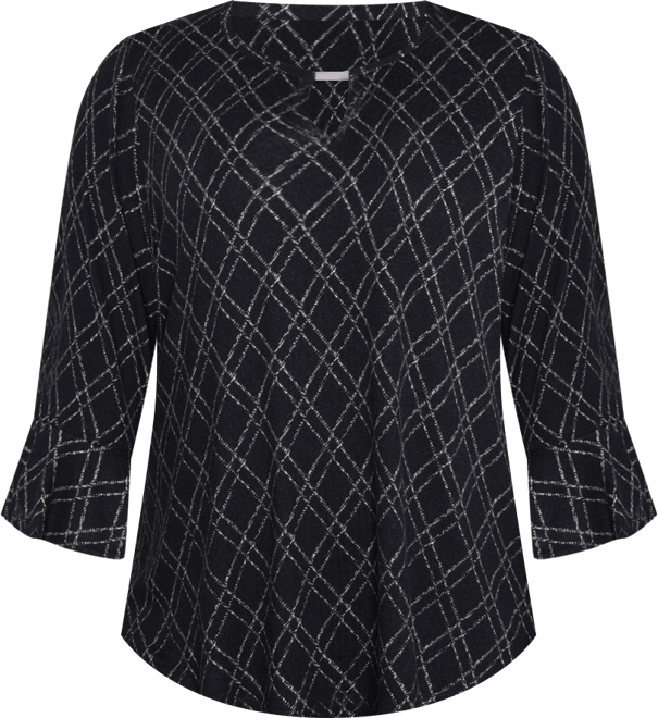 Plus Size 3/4 Bell Sleeve Top