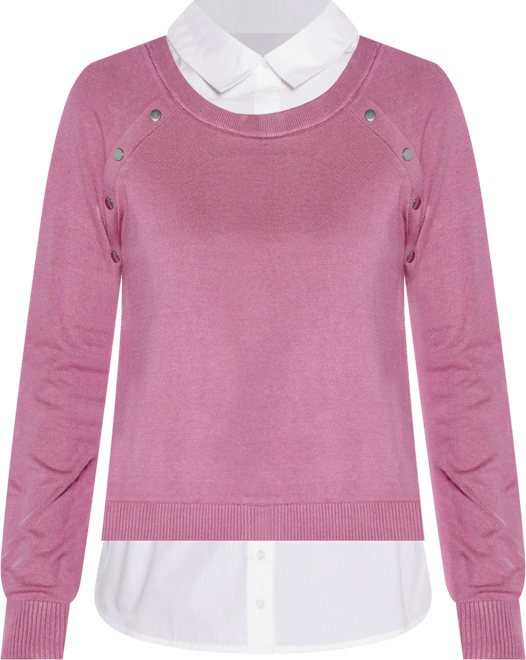 Women's Layered-Look Rivet-Trim Sweater