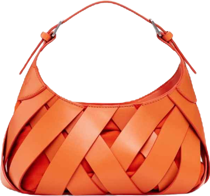 Women's Medium braided faux leather bag