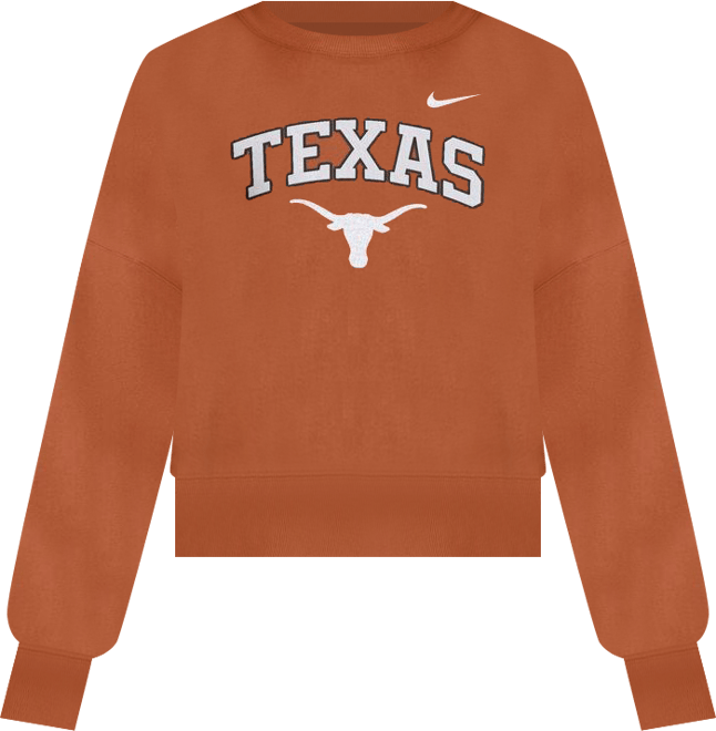Women'sTexas Orange Texas Longhorns Oversized Phoenix Arch Pullover Sweatshirt
