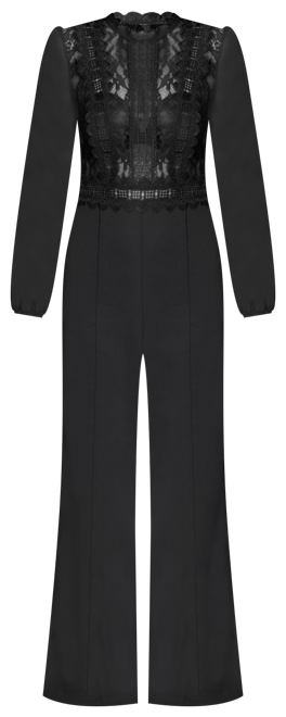 Women's Lace Top Straight Leg Jumpsuit