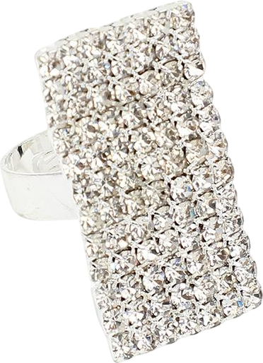 Women's Gold Bling Bar Statement Ring