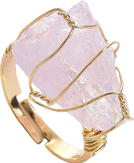 Women's White Abstract Stone Cocktail Ring