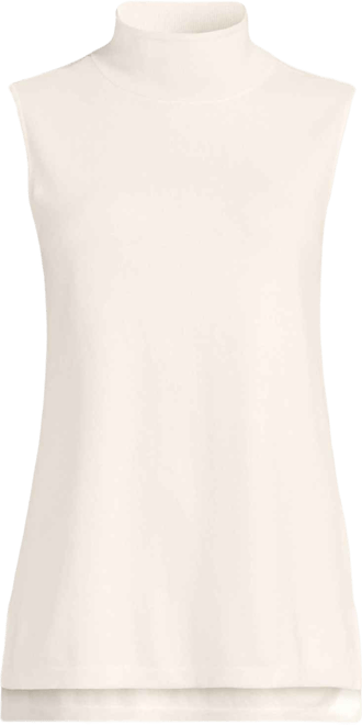 Women's Fine Gauge Sleeveless Mock Sweater
