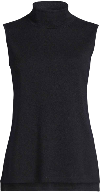 Women's Fine Gauge Sleeveless Mock Sweater