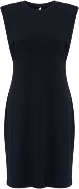 Women's Muscle Tee Short Dress in Black