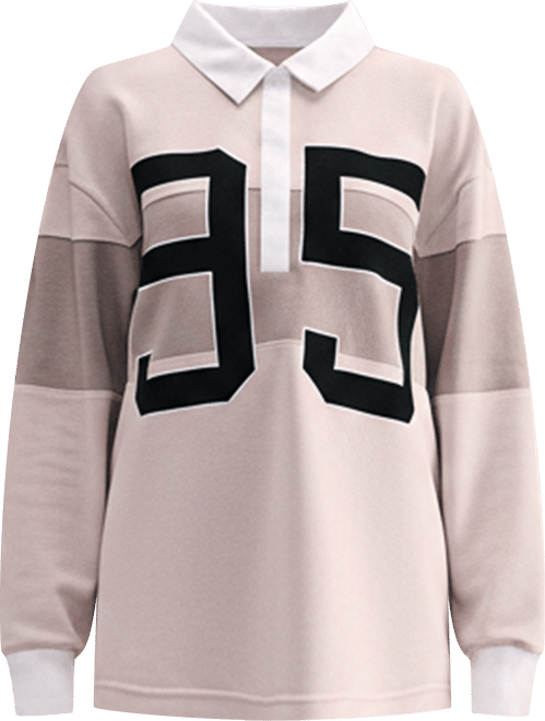 Nike Sportswear Polo de manga larga con gráfico para mujer