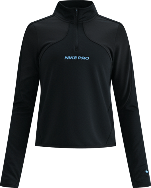 Nike Pro Big Kids' (Girls') Therma-FIT 1/2-Zip Long-Sleeve Top