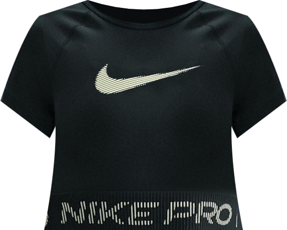 Nike Pro Women's Dri-FIT Short-Sleeve Cropped Graphic Top