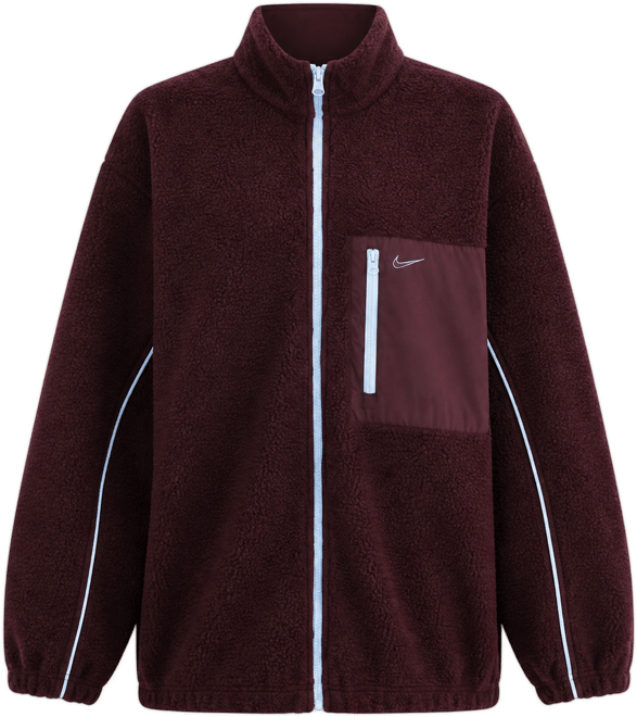 Nike Sportswear Chamarra gruesa de tejido Fleece con cierre completo para mujer