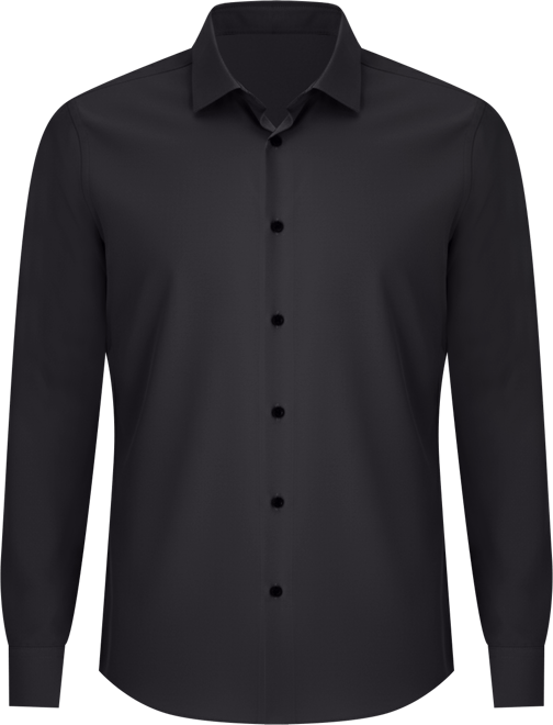 Men's Long Sleeve 4-Way Solid Woven Dress Shirt