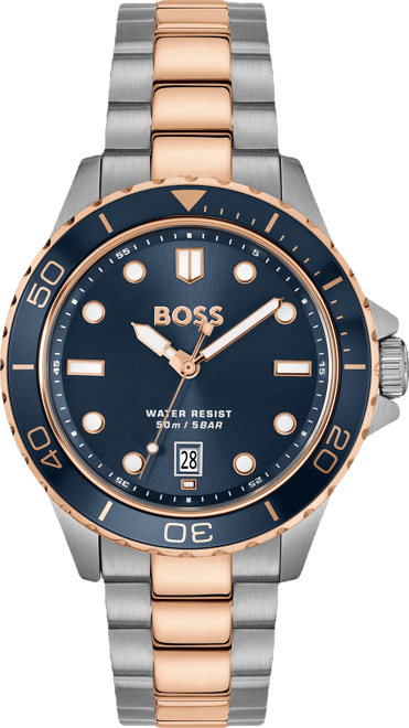 Men's Troper Sport Quartz Basic Calendar Two Tone Stainless Steel Watch, 42mm