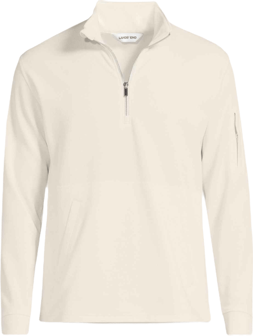 Men's Long Sleeve Cooling Performance Pique Quarter Zip