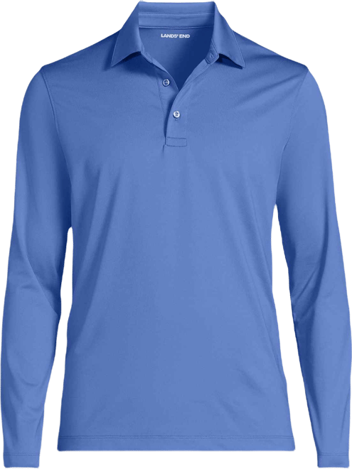 School Uniform Men's Rapid Dry Long Sleeve Modern Fit Polo